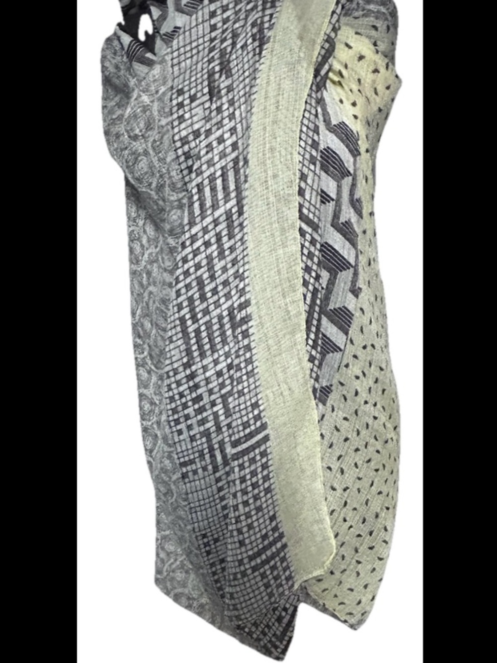 BCBGeneration Brown and Cream Patterned Wrap Scarf